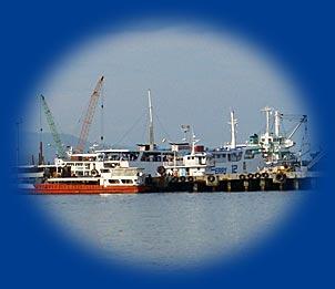 Der Schiffshafen von Dumaguete